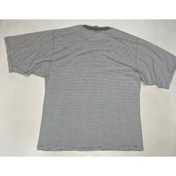 VINTAGE Russell Athletic T-shirt Men XL Gray Striped Short Sleeve USA 90s - Picture 3 of 6